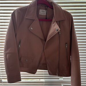 Zara kids pink Leather Jacket
